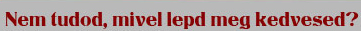 Nem tudod, mivel lepd meg kedvesed? - N�zd meg aj�nd�k�tleteinket!